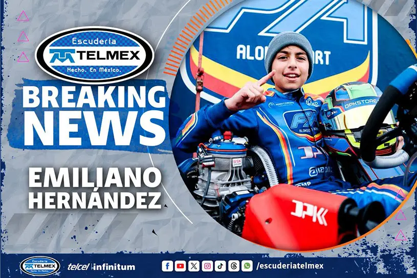 Emiliano Hernández se integra a Escudería Telmex Telcel